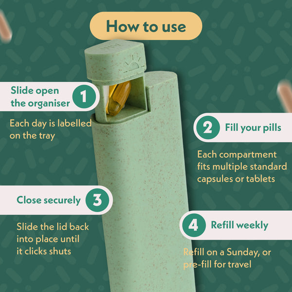 Pillar AM/PM - Twice a Day - 7-Day Pill Organiser