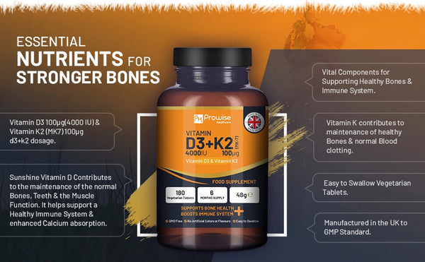 Prowise - Vitamin D3 (4000IU) & K2 MK7 Tablets