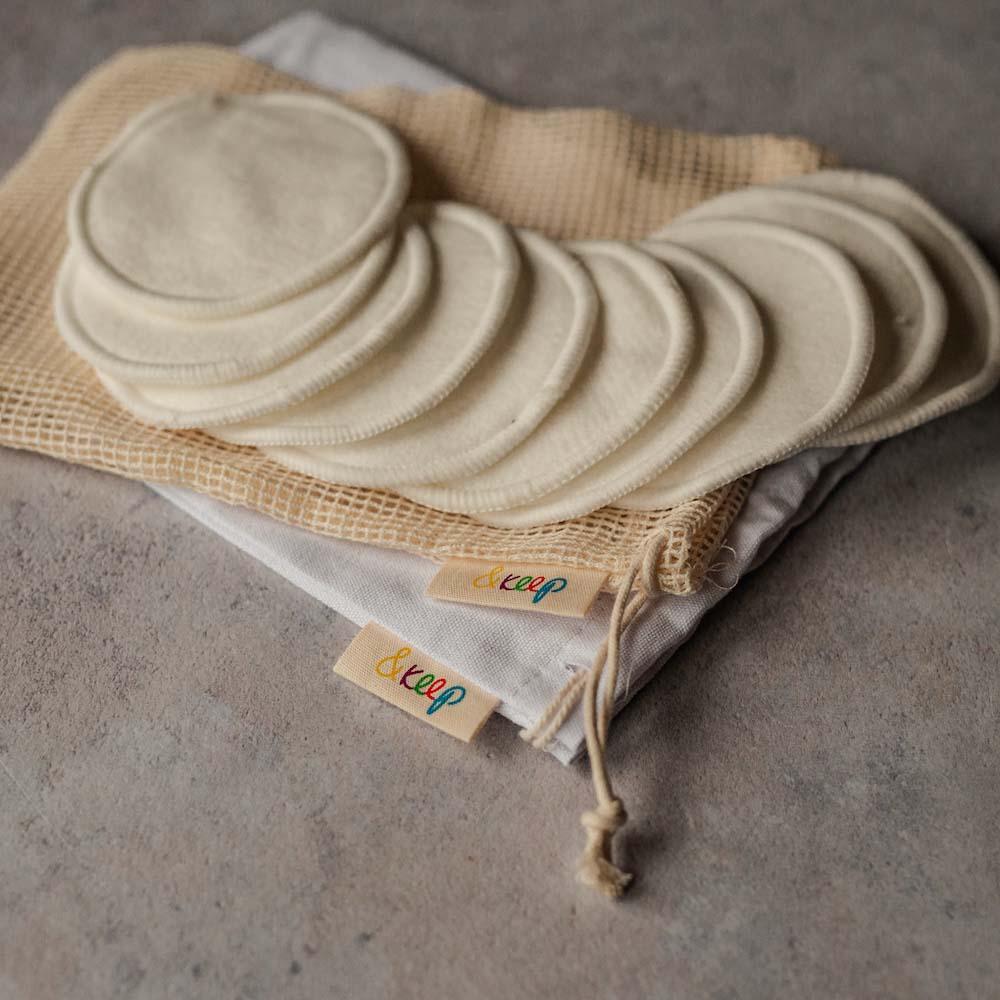 &Keep 10 Reusable Soft Bamboo & Cotton Make Up Pads