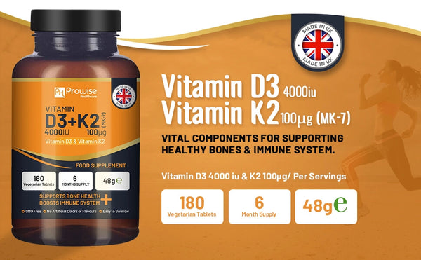 Prowise - Vitamin D3 (4000IU) & K2 MK7 Tablets