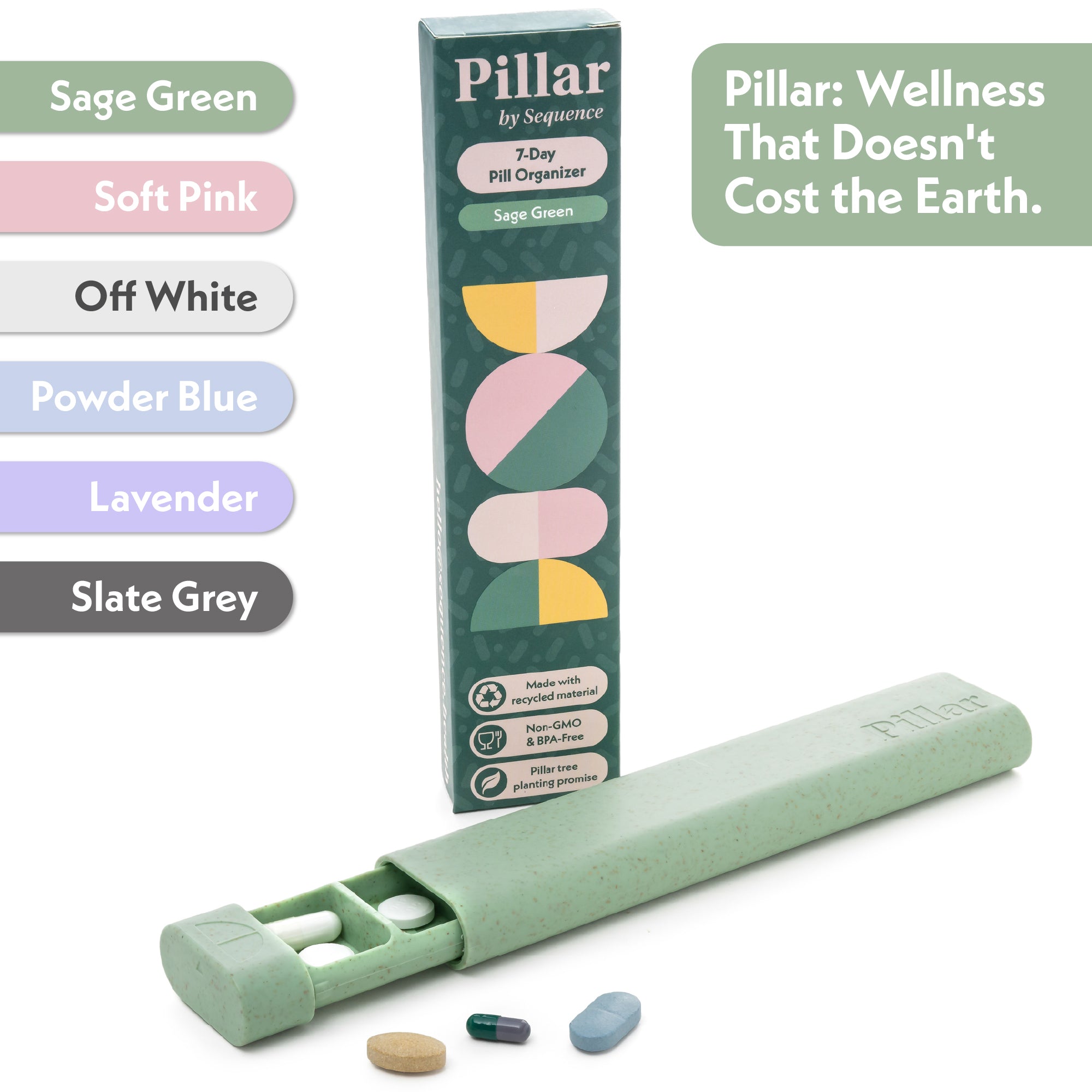 Pillar 7 Day Pill Organiser