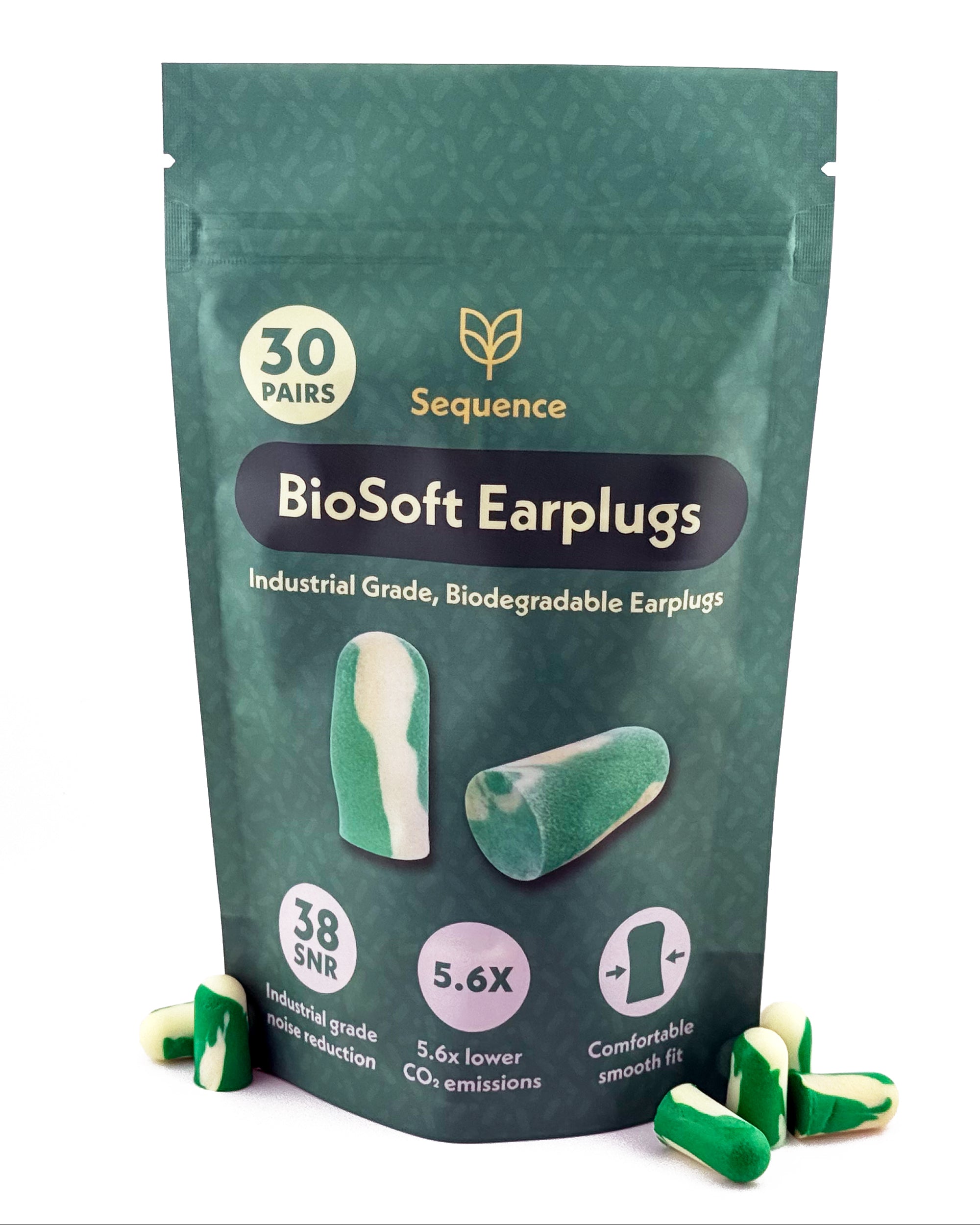 Biosoft Earplugs Biodegradable reduction 30 pairs