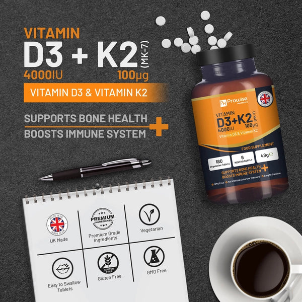 Prowise - Vitamin D3 (4000IU) & K2 MK7 Tablets