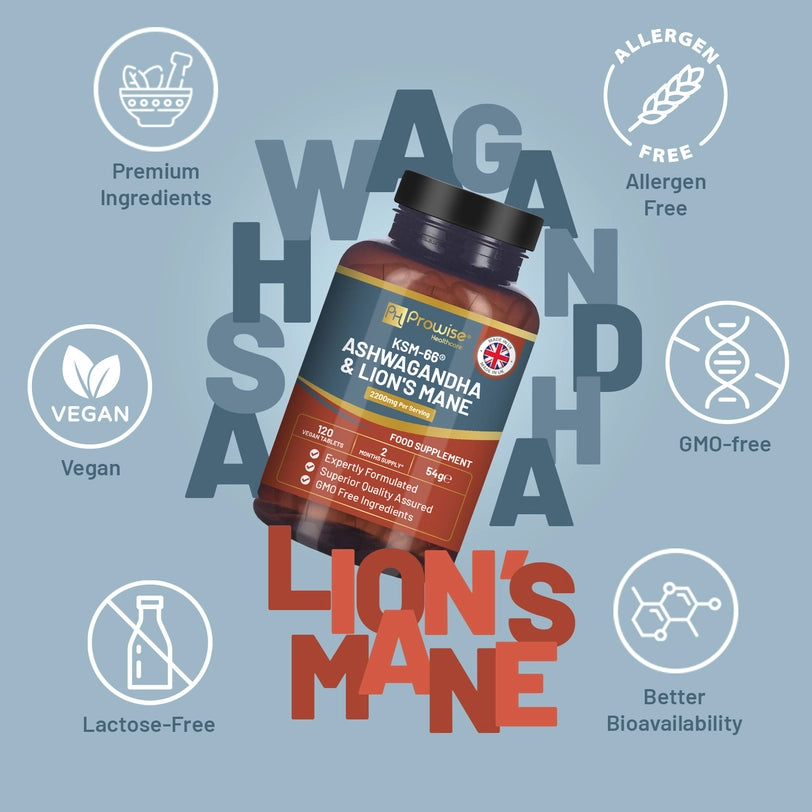 Prowise Ashwagandha Lions Mane Tablets